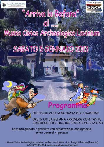 Sabato 5 gennaio evento dedicato ai bambini a Pomezia