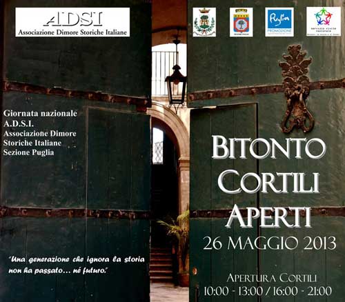 Bitonto dal 24 maggio al via Cortili aperti